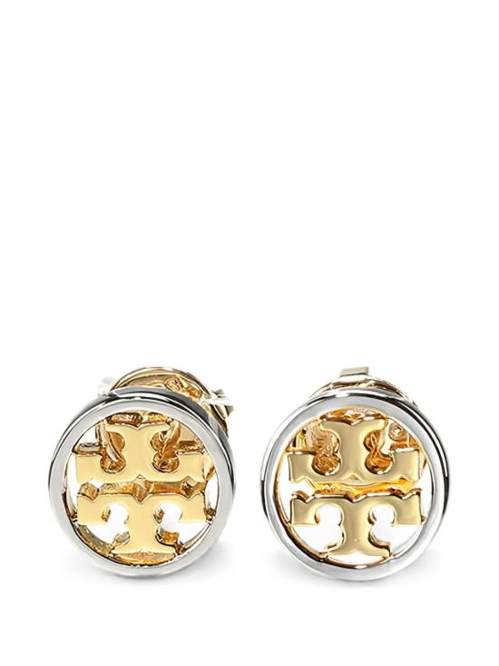 26FW 토리버치 크리스탈 펄 스튜디오 이어링 11165518 961 Gold silver - TORY BURCH