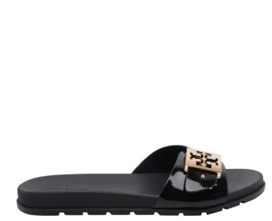 26FW 토리버치 버클 슬라이드 157872 001 Black gold