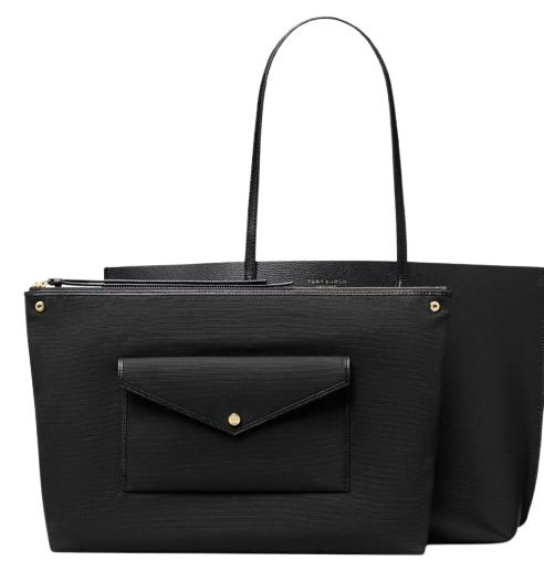 26FW 토리버치 레더 페리 토트백 169476 001 Black - TORY BURCH