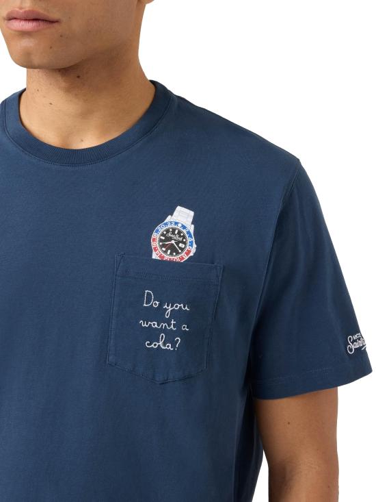 26SS 세인트바쓰 반팔 티셔츠 AUS000101983L NAVY - MC2 SAINT BARTH