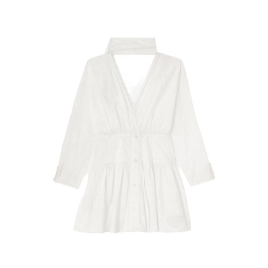 26FW 가니 숏 원피스 A1030644 151 WHITE