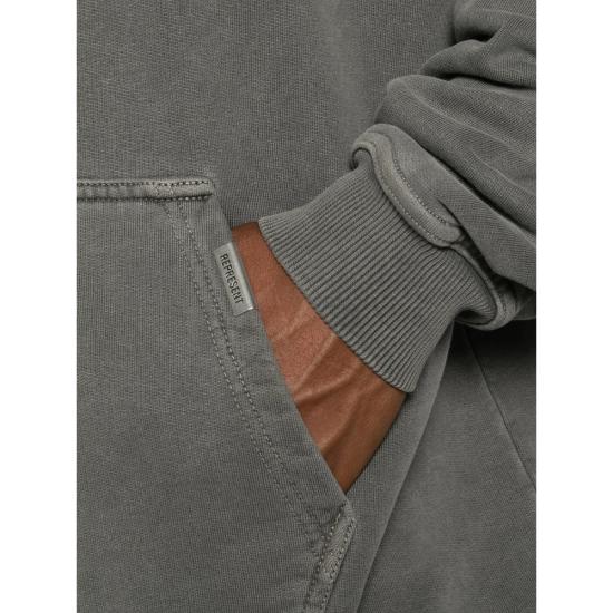 26FW 리프레젠트 후드 티셔츠 OCM41113 02 BLACK GREY - REPRESENT
