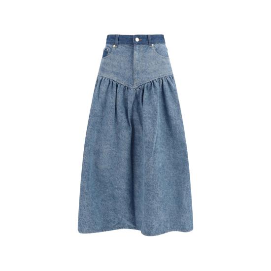 26SS 가니 데님 스커트 A1090247 567 BLUE