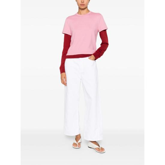 26FW 게스트 인 레지던스 긴팔 티셔츠 W43530JL LAYER SPRCA PINK RED - GUEST IN RESIDENCE