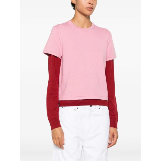 26FW 게스트 인 레지던스 긴팔 티셔츠 W43530JL LAYER SPRCA PINK RED - GUEST IN RESIDENCE