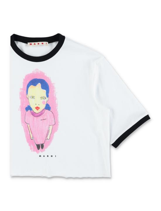 26SS [키즈] 마르니 티셔츠 M01678M00HZ 0M100 Bianco - MARNI