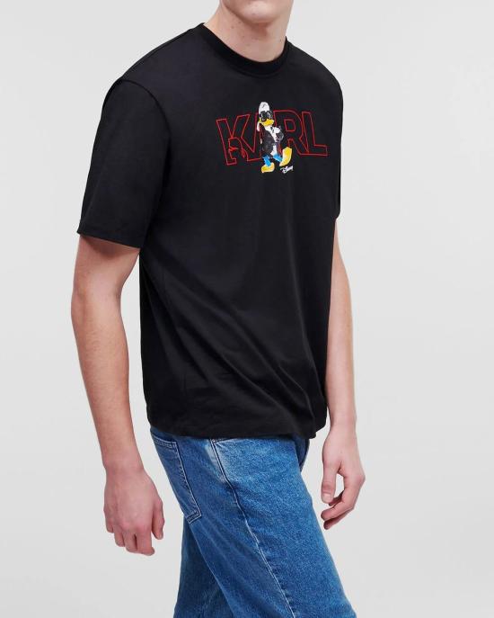  칼라거펠트 반팔 티셔츠 755097 532270 990 Black NERO - KARL LAGERFELD
