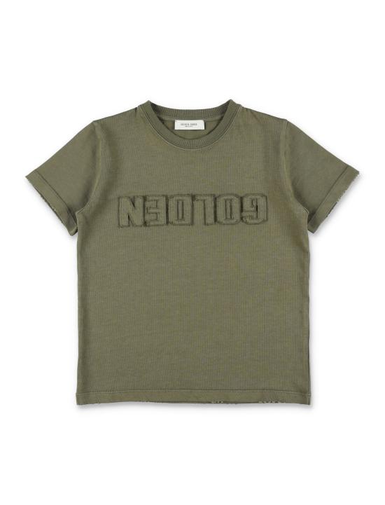 26SS [키즈] 골든구스 티셔츠 P02441P002243 35479 DUSTY OLIVE