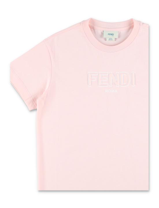 26SS [키즈] 펜디 티셔츠 JUI2027AJ F1UL9 ROSA PEONY - FENDI