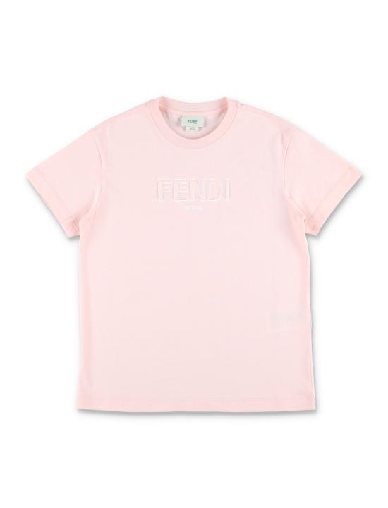 26SS [키즈] 펜디 티셔츠 JUI2027AJ F1UL9 ROSA PEONY
