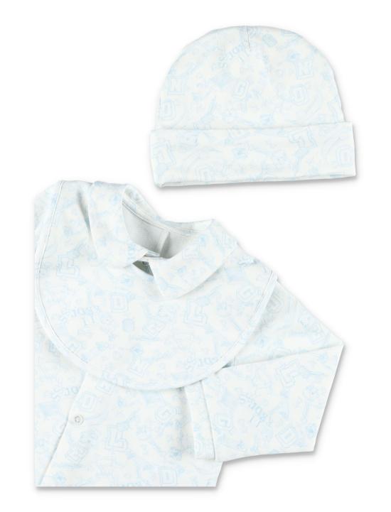 26SS [키즈] 골든구스 오버롤 P02487P002266 82751 OFF WHITE BABY BLUE - GOLDEN GOOSE