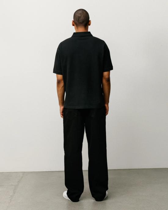 26FW 스투시 폴로 티셔츠 1140367 0001 Black - STUSSY