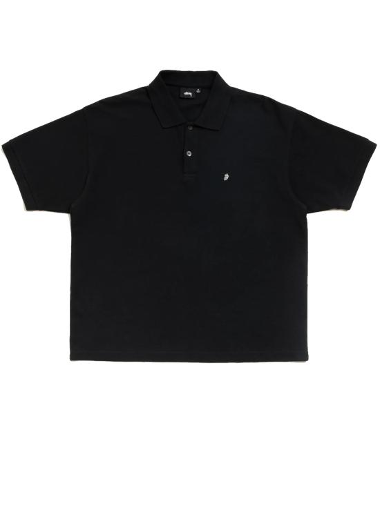26FW 스투시 폴로 티셔츠 1140367 0001 Black
