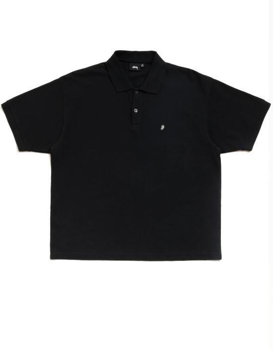 26SS 스투시 폴로 티셔츠 1140367 0001 Black