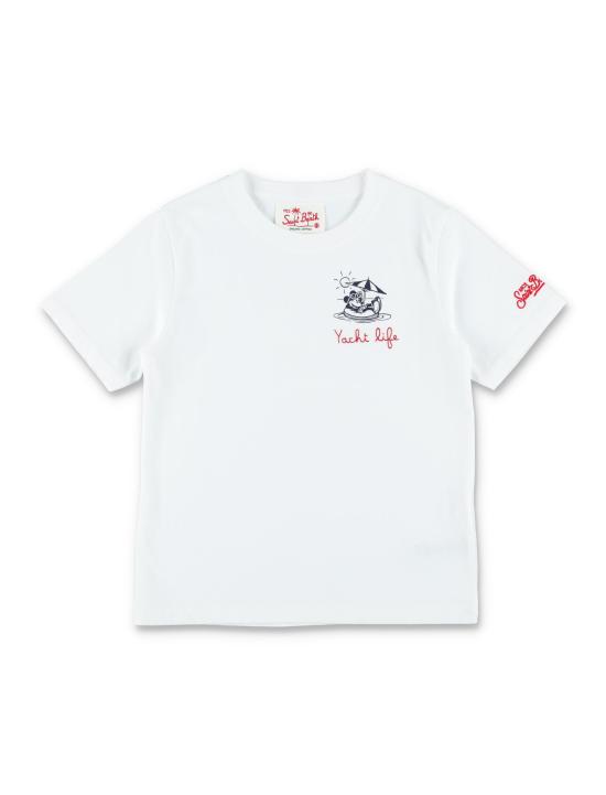 26SS [키즈] 세인트바쓰 티셔츠 02729L 01N Bianco
