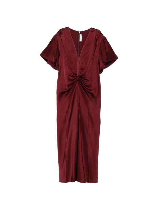 26FW 빅토리아 베컴 롱 원피스 1226WDR005195D BURGUNDY Bordeaux
