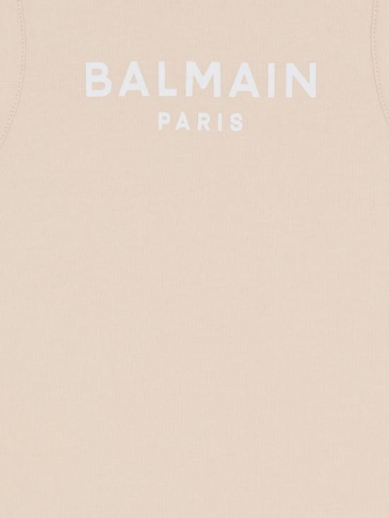 26SS [키즈] 발망 탑 BY8A12 Z3277107BC Beige - BALMAIN