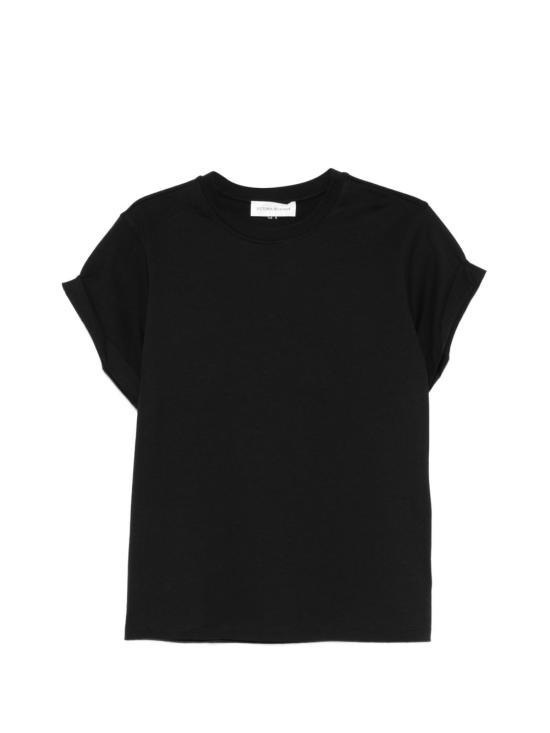 26FW 빅토리아 베컴 반팔 티셔츠 1226JTS007471A BLACK NERO