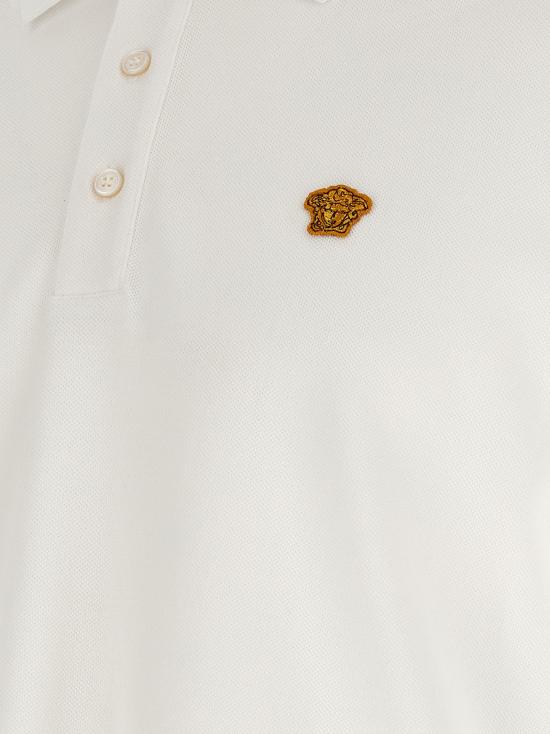 26FW 베르사체 폴로 티셔츠 메두사 폴로 화이트 - VERSACE