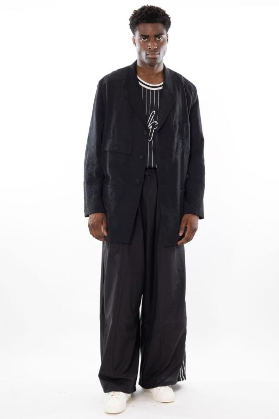 26SS 와이쓰리 로우 엣지 3 스트라이프 와이드 팬츠 KF1192 BLACK Black - Y-3