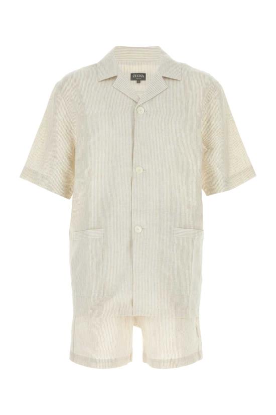 26SS 에르메네질도제냐 반팔 셔츠 RAHP34A3PHSH01 896 Stripped