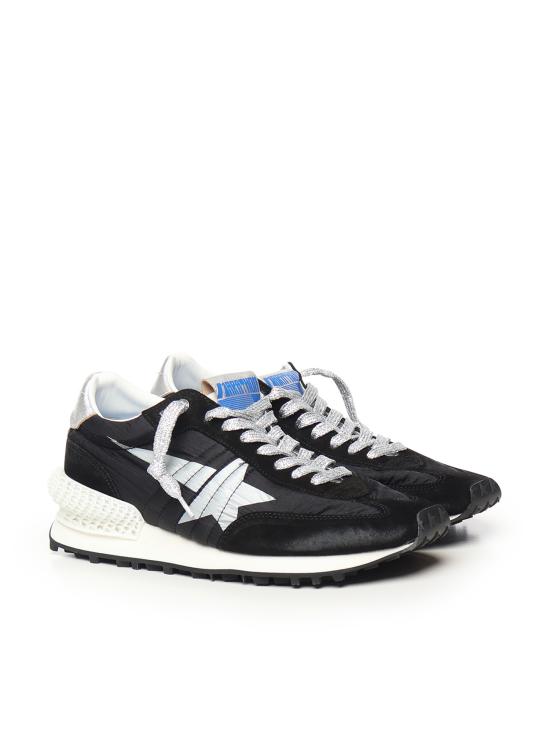 26FW 골든구스 나일론 어퍼 실버 스타 마라톤 스니커즈 GWF00684 F00567590179 Black silver - GOLDEN GOOSE