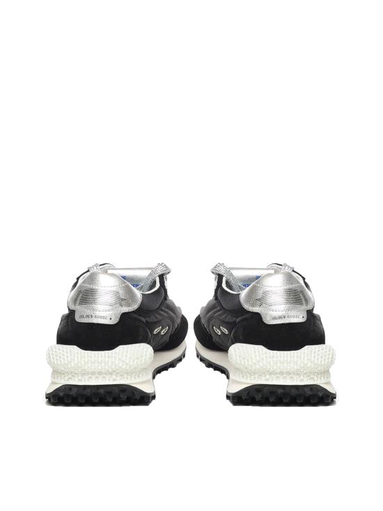 26FW 골든구스 립스탑 나일론 어퍼 & 실버 스타 마라톤 스니커즈 GMF00684 F00567590179 Black silver - GOLDEN GOOSE