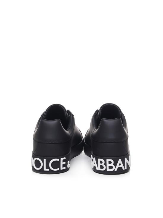 26SS 돌체앤가바나 DG 로고 카프스킨 나파 포르토피노 스니커즈 CS1772 AC3308B956 BLACK WHITE - DOLCE & GABBANA
