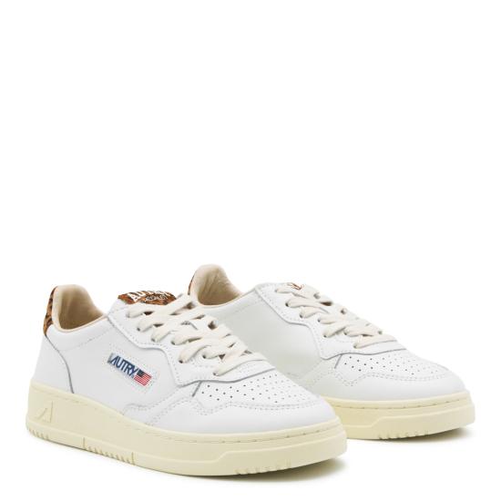 26FW 오트리 메달리스트 로우 레더 스니커즈 AULW HJ02 LEA SUECOLLEG WHT LEO - AUTRY