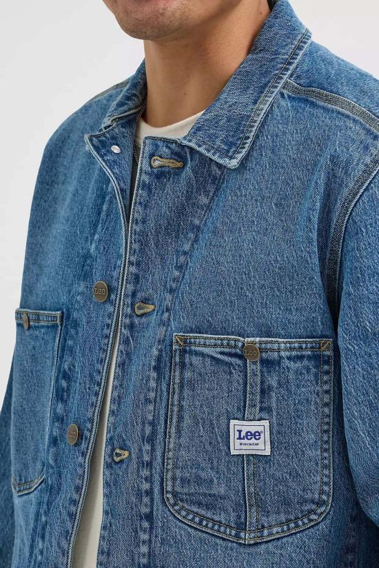  리 데님 자켓 Lee Workwear Chore Coat Mid Wash - LEE