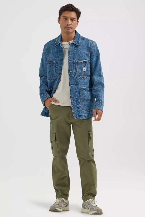 리 데님 자켓 Lee Workwear Chore Coat Mid Wash - LEE