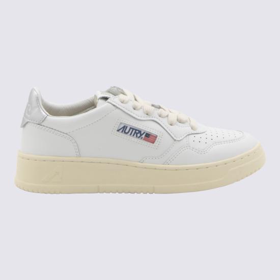 26FW 오트리 메달리스트 로우 레더 스니커즈 AULW LL05 LEAT LEAT WHT SILVER