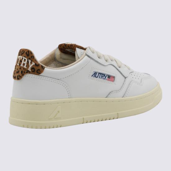 26FW 오트리 메달리스트 로우 레더 스니커즈 AULW HJ02 LEA SUECOLLEG WHT LEO - AUTRY