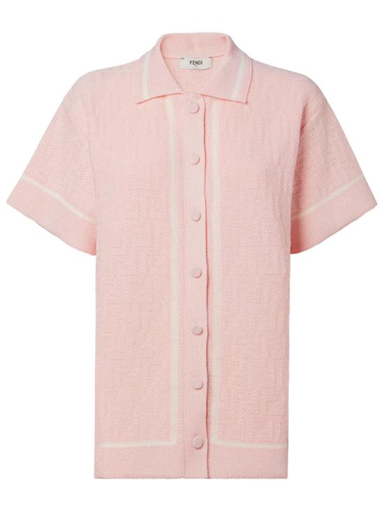 26FW 펜디 폴로 티셔츠 FZE584 AV8Q F1WX8 POWDER PINK