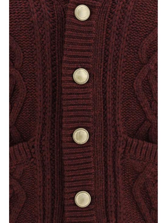 26FW 브루넬로 쿠치넬리 케이블 니트 가디건 MA2301006 C9763 BORDEAUX - BRUNELLO CUCINELLI