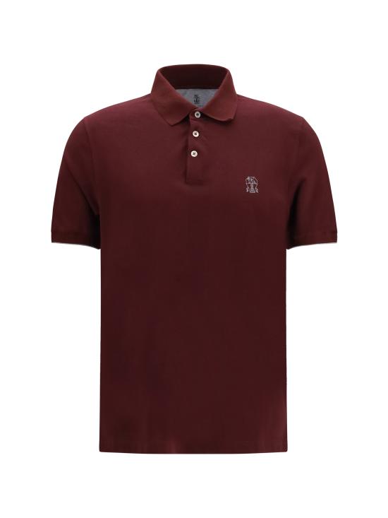 26FW 브루넬로 쿠치넬리 피케 폴로 셔츠 ME8548788 CDC80 BORDEAUX