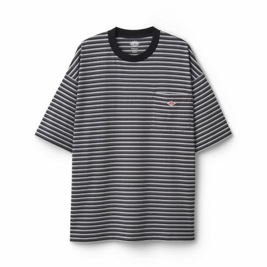 26SS 단톤 반팔 티셔츠 DTC0402TCB CHARCOAL X BLACK MULTI DOM