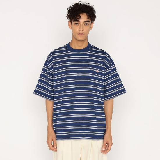 26SS 단톤 반팔 티셔츠 DTC0402TCB NAVY X BEIGE MULTI DOM