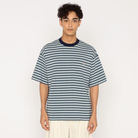 26SS 단톤 반팔 티셔츠 DTC0402TCB BLUE X GREY MULTI DOM