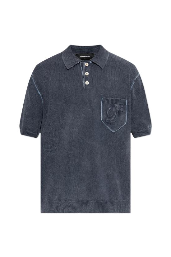 26SS 디스퀘어드2 폴로 티셔츠 S71HA1413 D13214 524 WASHED BLUE DOM