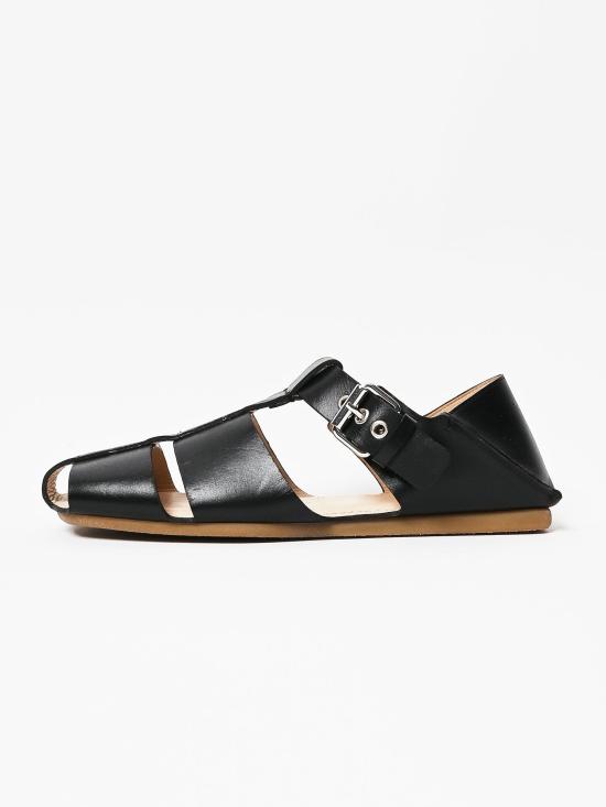 26SS 르메르 레더 피셔맨 슬립온 샌들 FO0271 LL0217 999 BLACK DOM