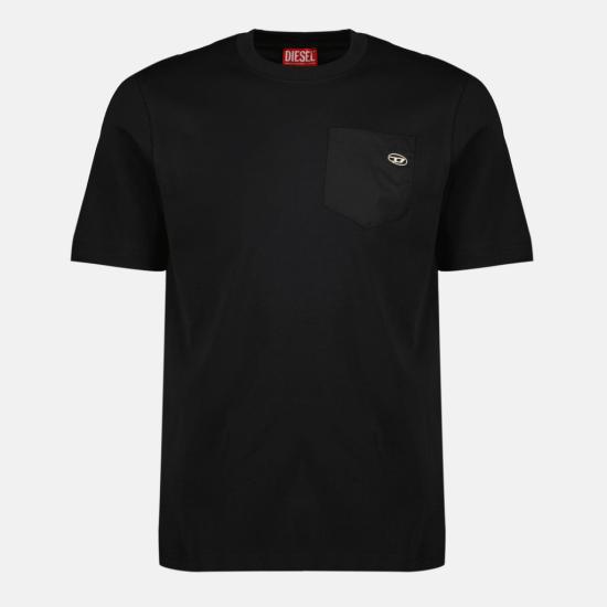 26SS 디젤 반팔 티셔츠 A22478 0AIJU 9XX BLACK DOM