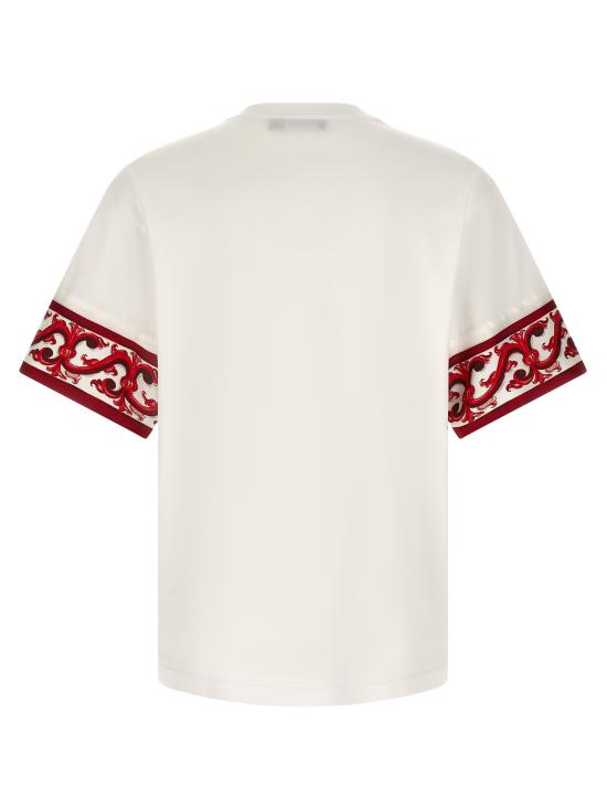 26FW 돌체앤가바나 마졸리카 프린트 코튼 티셔츠 G8SB2TG7P5HI15DQ Red - DOLCE & GABBANA