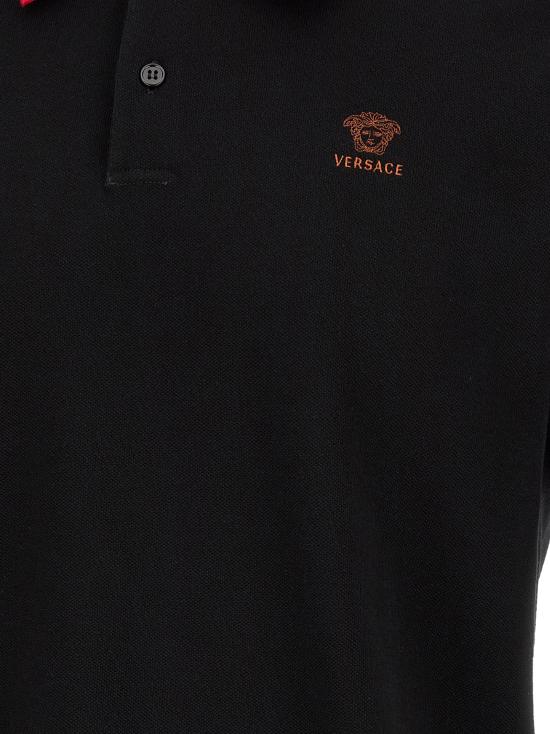 26FW 베르사체 폴로 티셔츠 10240311A176812B9A0 Black - VERSACE