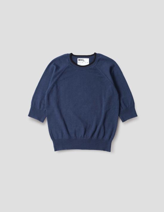 26SS 마가렛호웰 반팔 티셔츠 WHKN0527S26LCJ WWB WORKWEAR BLUE DOM