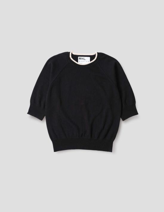 26SS 마가렛호웰 반팔 티셔츠 WHKN0527S26LCJ BLK BLACK DOM