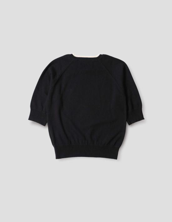 26SS 마가렛호웰 반팔 티셔츠 WHKN0527S26LCJ BLK BLACK DOM - MARGARET HOWELL