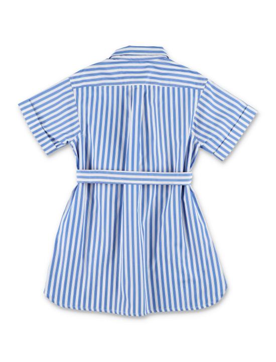 26SS [키즈] 메종키츠네 티셔츠 S06GDRW00045 0536 PRUSSIAN BLUE STRIPES - MAISON KITSUNE
