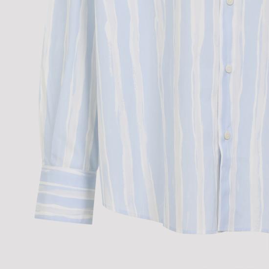26FW 자크뮈스 긴팔 셔츠 SHM00605AW00691 3GT BLUE BEIGE GOUACHE PRINT - JACQUEMUS