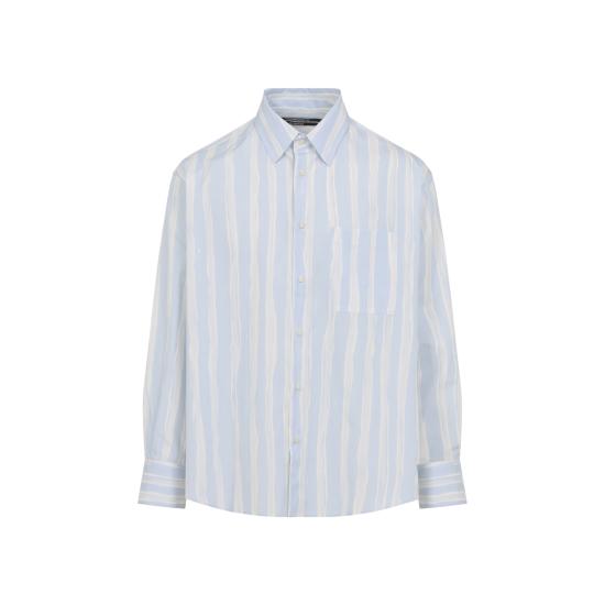 26FW 자크뮈스 긴팔 셔츠 SHM00605AW00691 3GT BLUE BEIGE GOUACHE PRINT - JACQUEMUS